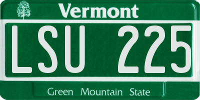 VT license plate LSU225