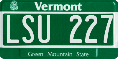 VT license plate LSU227
