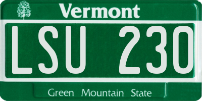 VT license plate LSU230