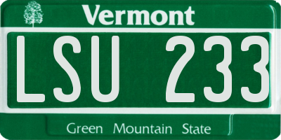 VT license plate LSU233