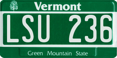 VT license plate LSU236