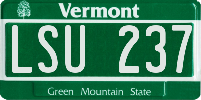 VT license plate LSU237