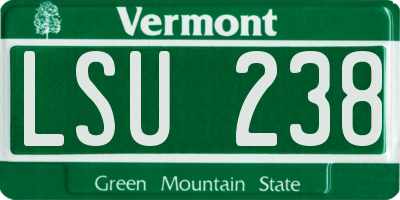 VT license plate LSU238