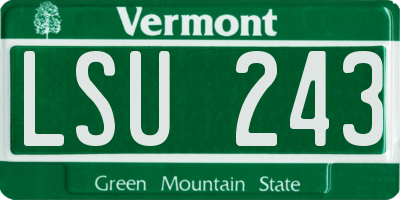 VT license plate LSU243