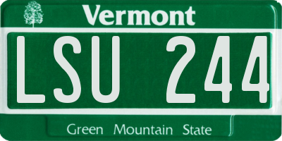 VT license plate LSU244