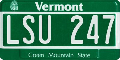 VT license plate LSU247