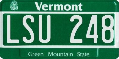 VT license plate LSU248