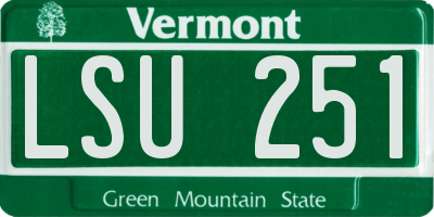 VT license plate LSU251