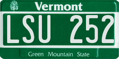 VT license plate LSU252