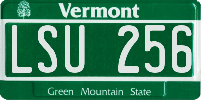 VT license plate LSU256