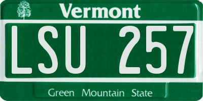 VT license plate LSU257