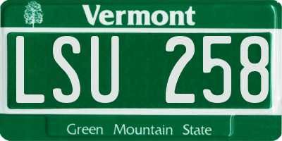 VT license plate LSU258