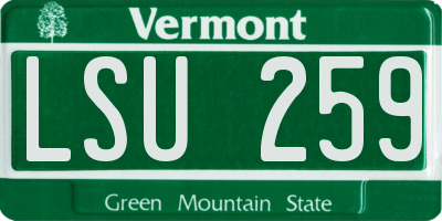 VT license plate LSU259