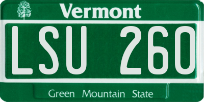 VT license plate LSU260