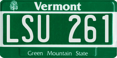 VT license plate LSU261