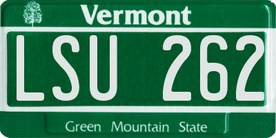 VT license plate LSU262