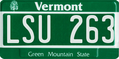 VT license plate LSU263