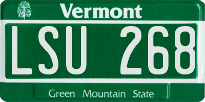 VT license plate LSU268