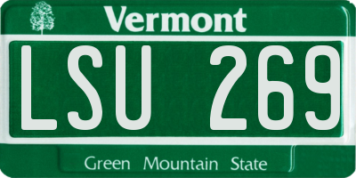 VT license plate LSU269