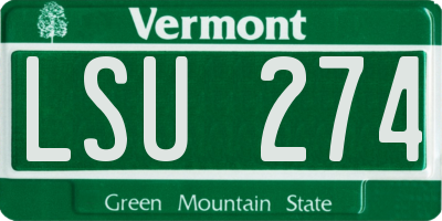 VT license plate LSU274