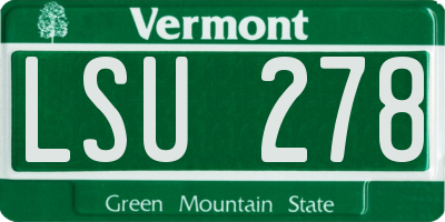 VT license plate LSU278