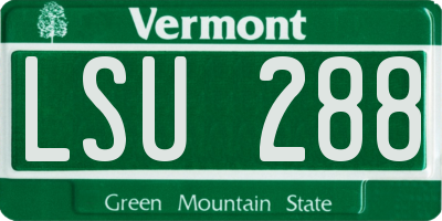 VT license plate LSU288