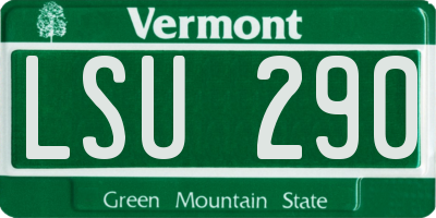 VT license plate LSU290