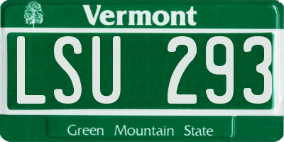 VT license plate LSU293
