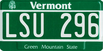 VT license plate LSU296