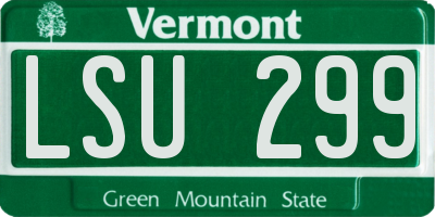 VT license plate LSU299