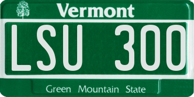 VT license plate LSU300