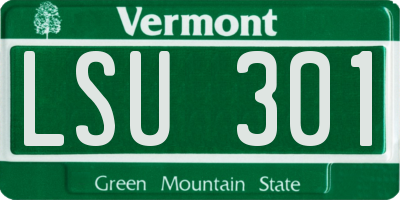 VT license plate LSU301