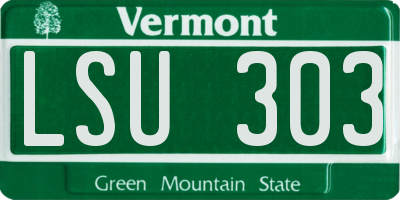 VT license plate LSU303