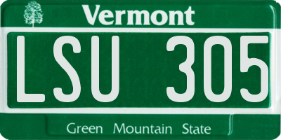VT license plate LSU305