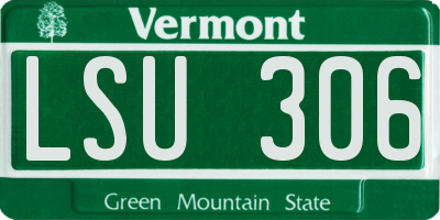 VT license plate LSU306