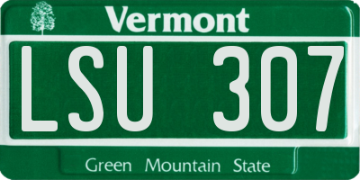 VT license plate LSU307