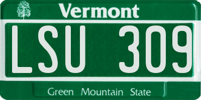 VT license plate LSU309