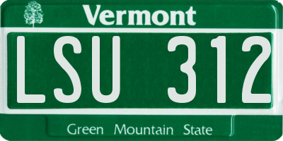 VT license plate LSU312