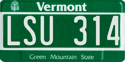 VT license plate LSU314