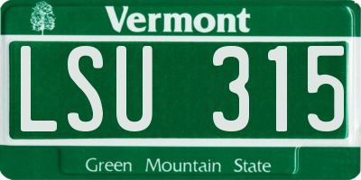 VT license plate LSU315