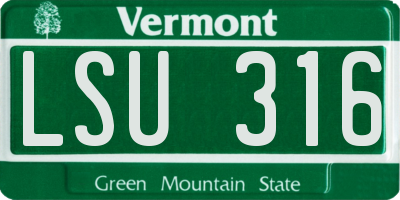 VT license plate LSU316