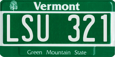 VT license plate LSU321