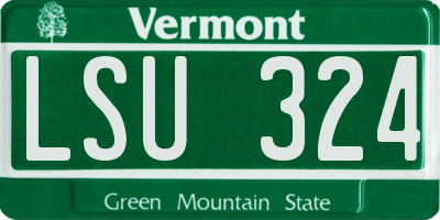 VT license plate LSU324