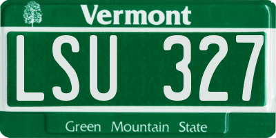 VT license plate LSU327