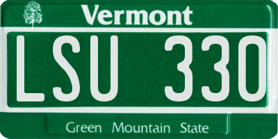 VT license plate LSU330