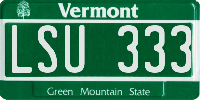 VT license plate LSU333