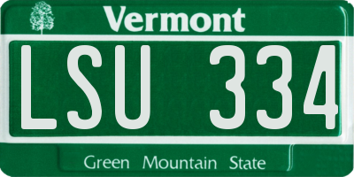VT license plate LSU334