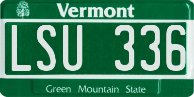VT license plate LSU336