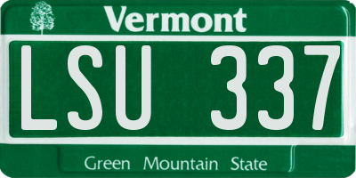 VT license plate LSU337