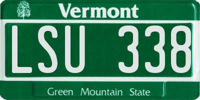 VT license plate LSU338